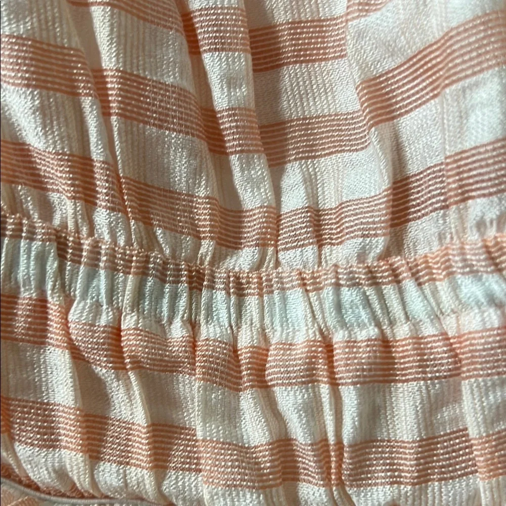 Moon River Peach Striped Midi Dress - Picture 7 of 11